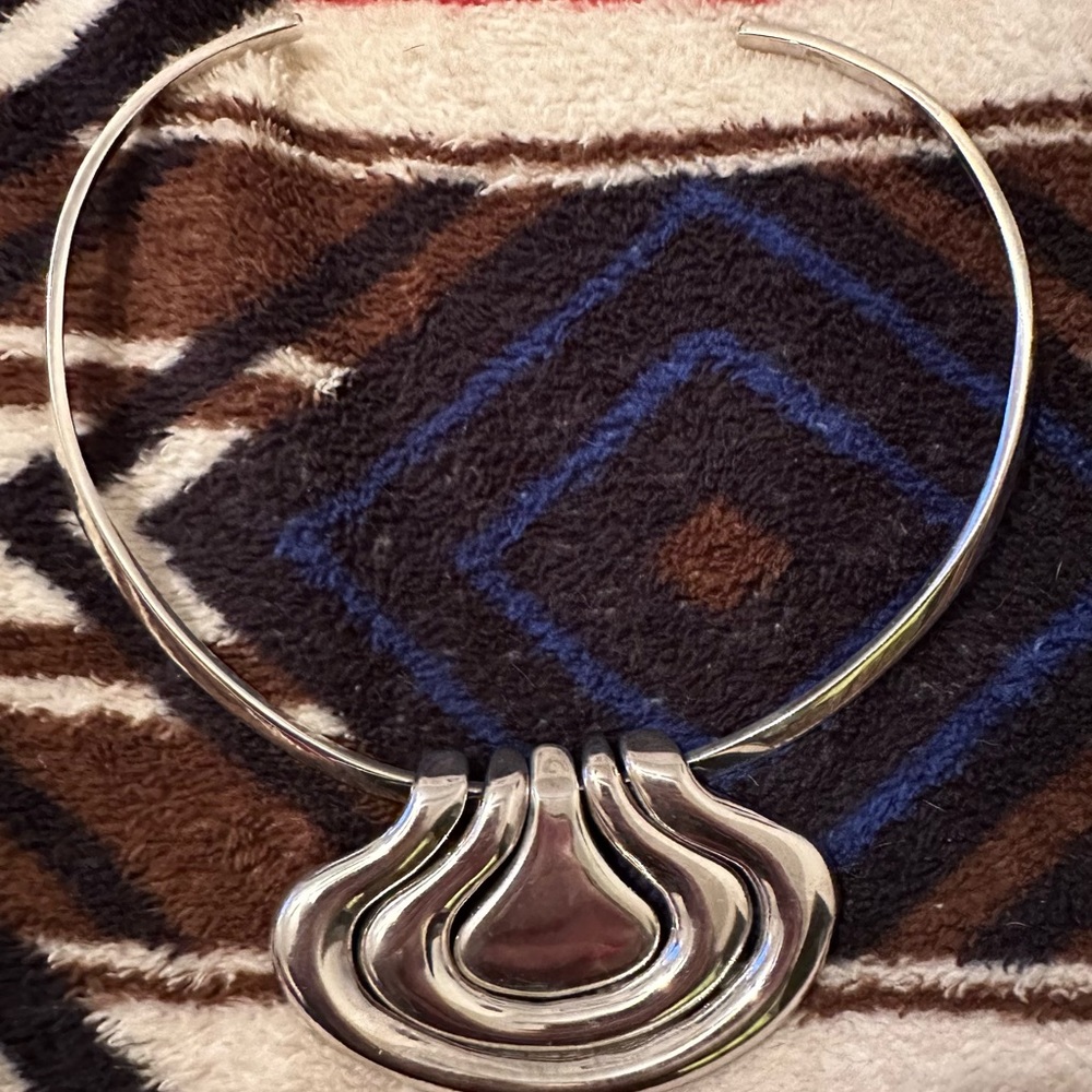 925 sterling silver slider choker; 3 sterling pendants